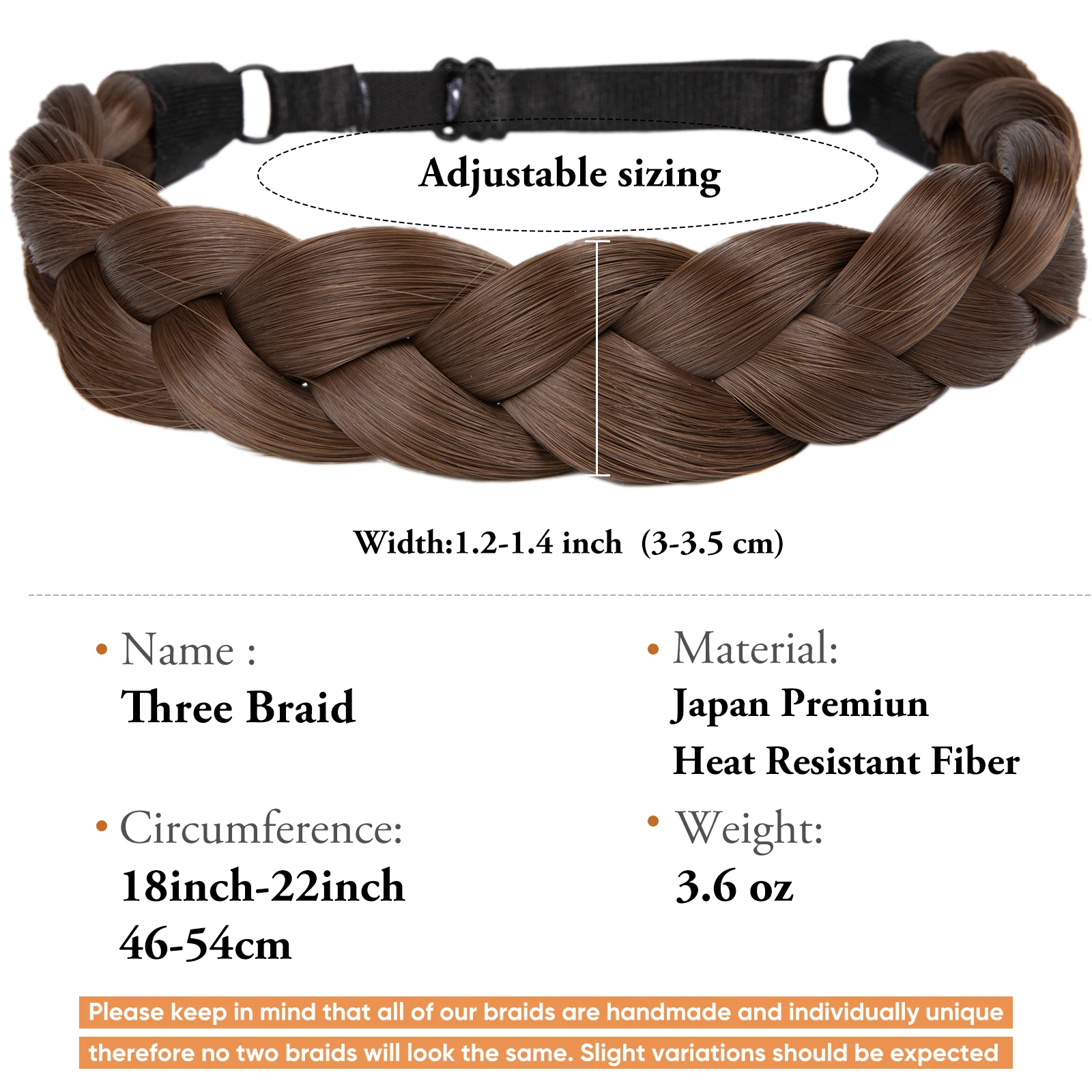 Daily Synthetic Fishtail Braids Headband Hair With Adjustable Belt Plaited Hairband Bohemian Style Women Hairstyle Hairpieces