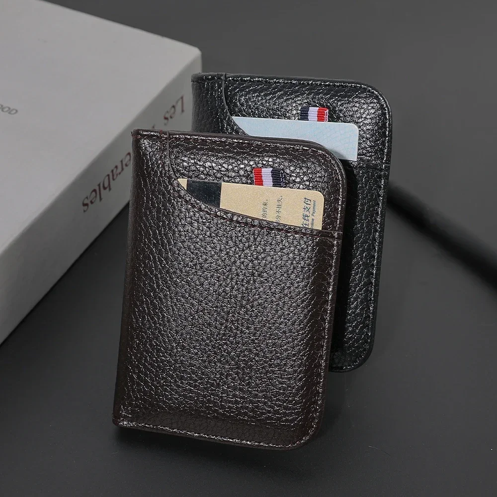 Herren-Geldbörse aus PU-Leder mit RFID-Blockierung, ultradünn, Mini-Kreditkartenetui, tragbar, diebstahlsicher, für den täglichen Gebrauch, Business und Reisen – Detail 7