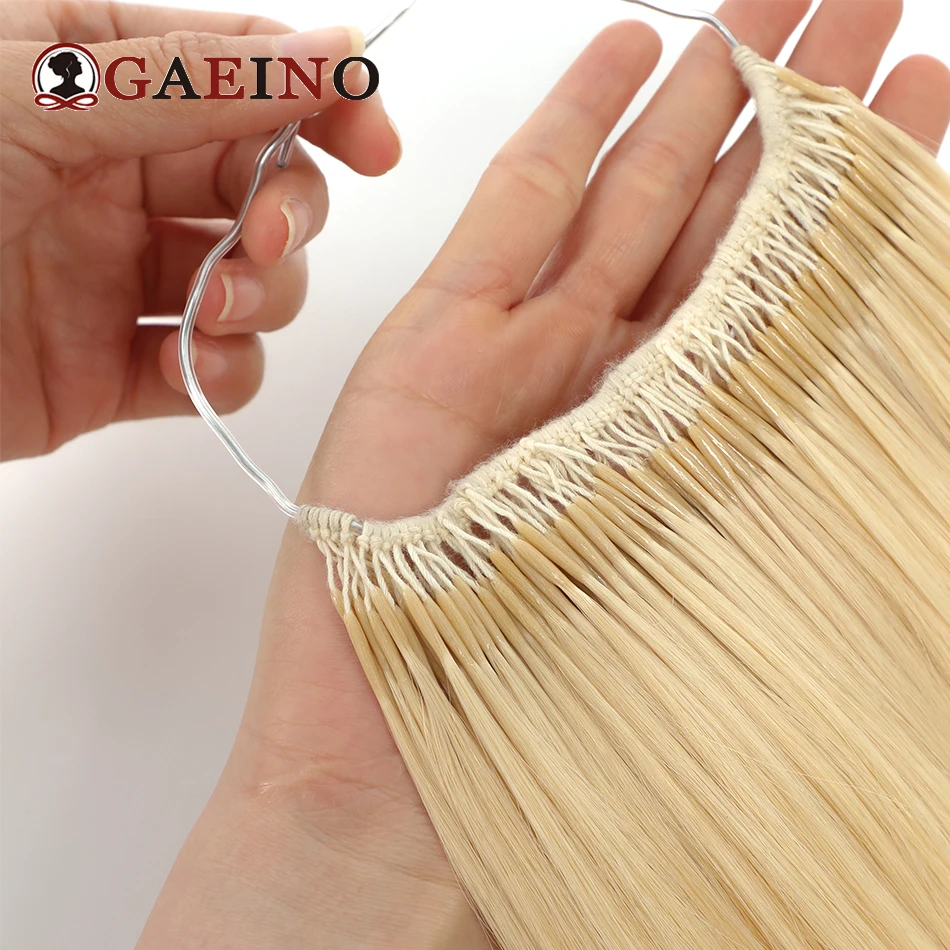 Fotografia 3: 0.8 g/pçs extensões de cabelo de ponta de gêmeos de corda de algodão popular da Coreia reta 613 #   Extensões de cabelo loiro dourado cabelo remy liso