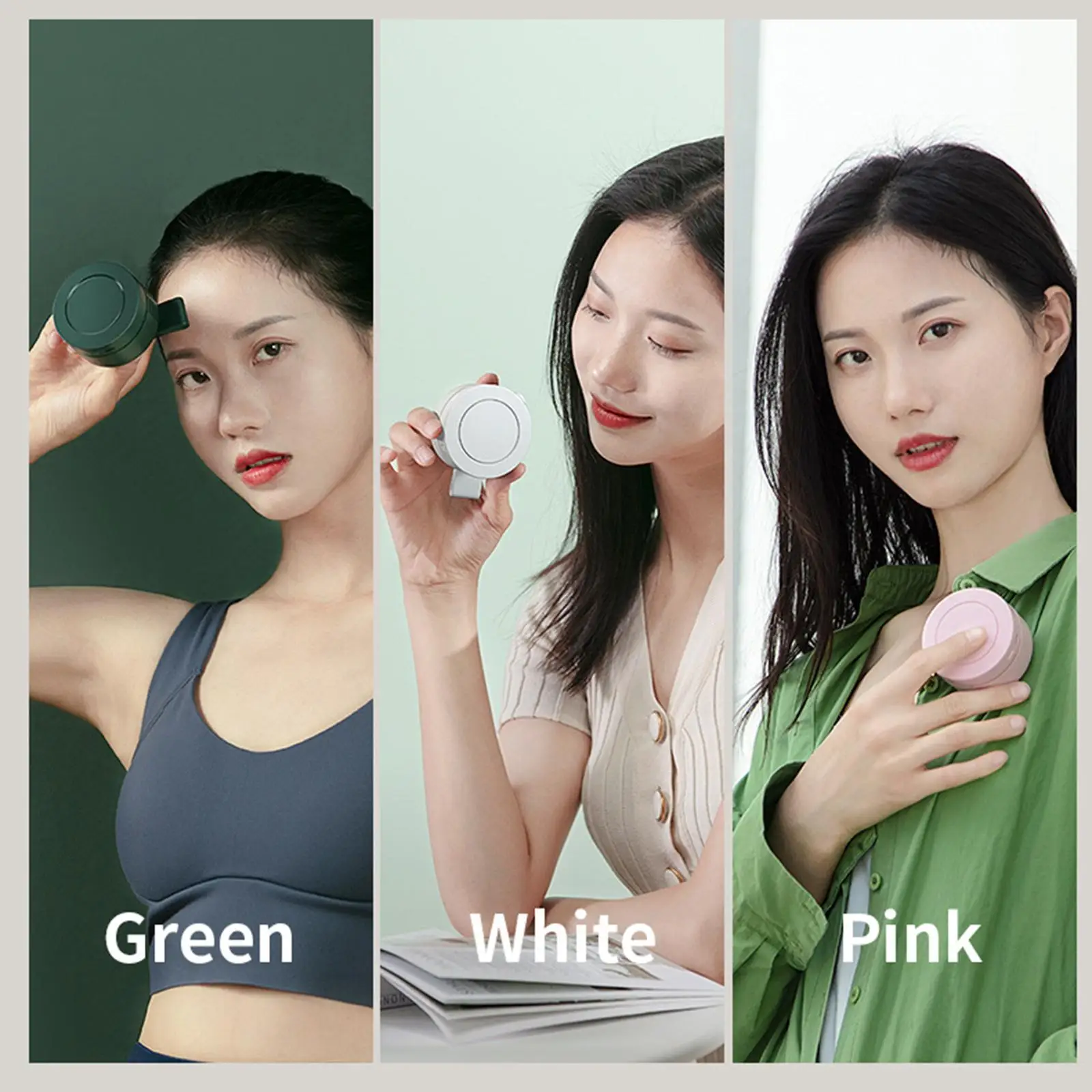 ポータブルネックファン,クリップ付き,ポータブル,屋外用,360調整可能な風,usb