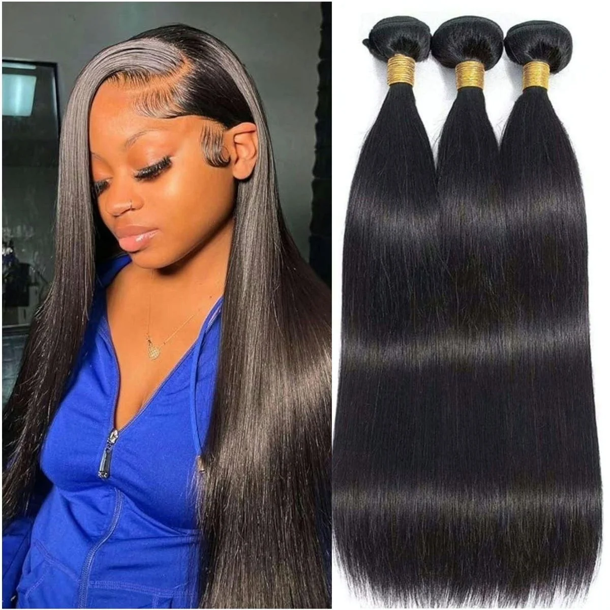 30 34 Inch Raw Virgin Unprocessed 100% Human Hair Extensions Bone Straight 3 4 BundlesBraiding Hair For Black Women