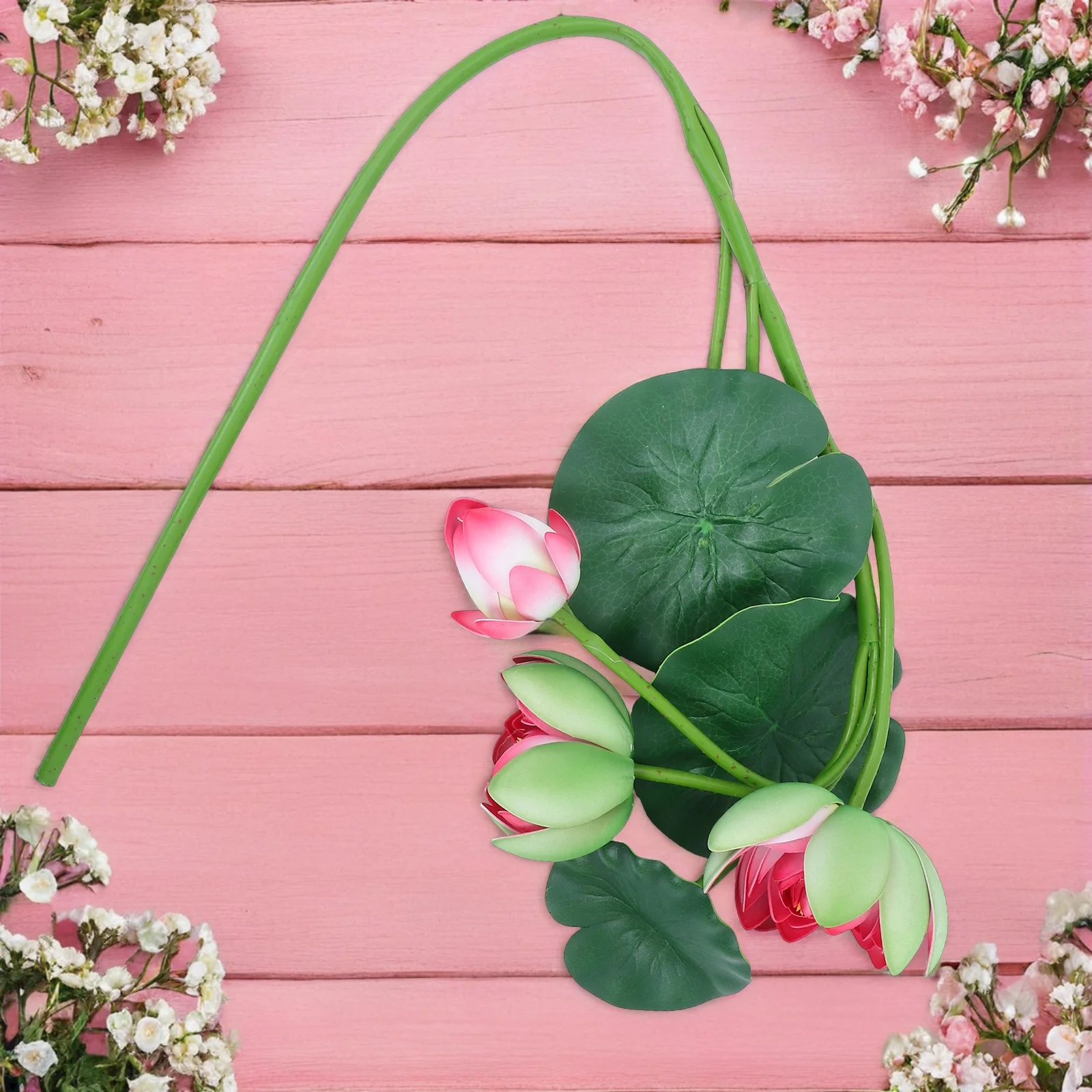

Artificial Lotus Flower Bouquets Fake Flowers Long Stem Fake Lotus Branches Wedding Centerpieces Stage Event Decorations