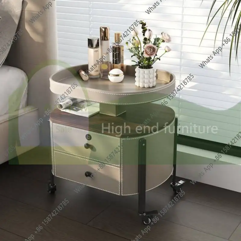 DC MT Cute Removable Bedside Table Aesthetic Secret Beige Grey Nightstand Storage Minimalist Mesita De Noche Dormitorio Home Fur
