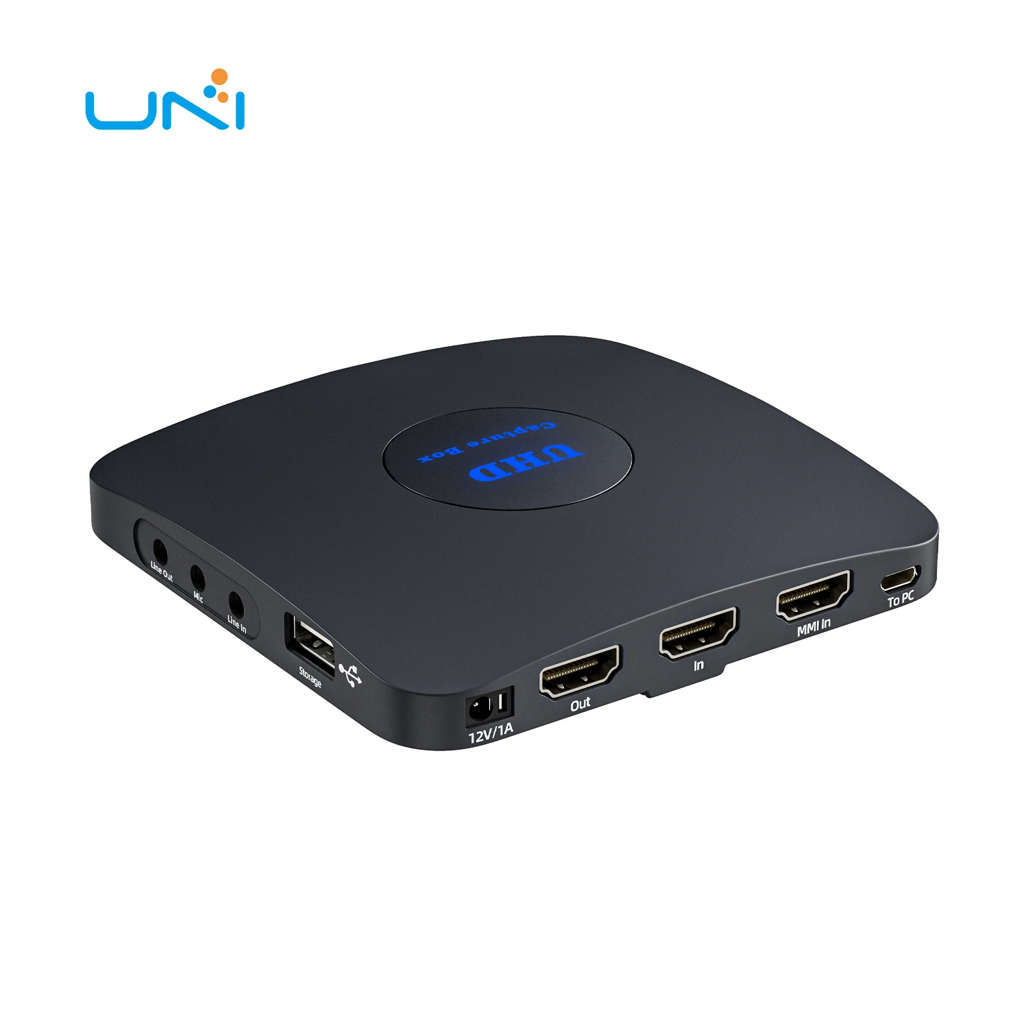 Портативный видеорегистратор Unisheen UR300 4K30 FHD с записью HDMI, VGA, YPbPr, AV, поддержкой OBS, VMix, VLC, Potplayer для стриминга