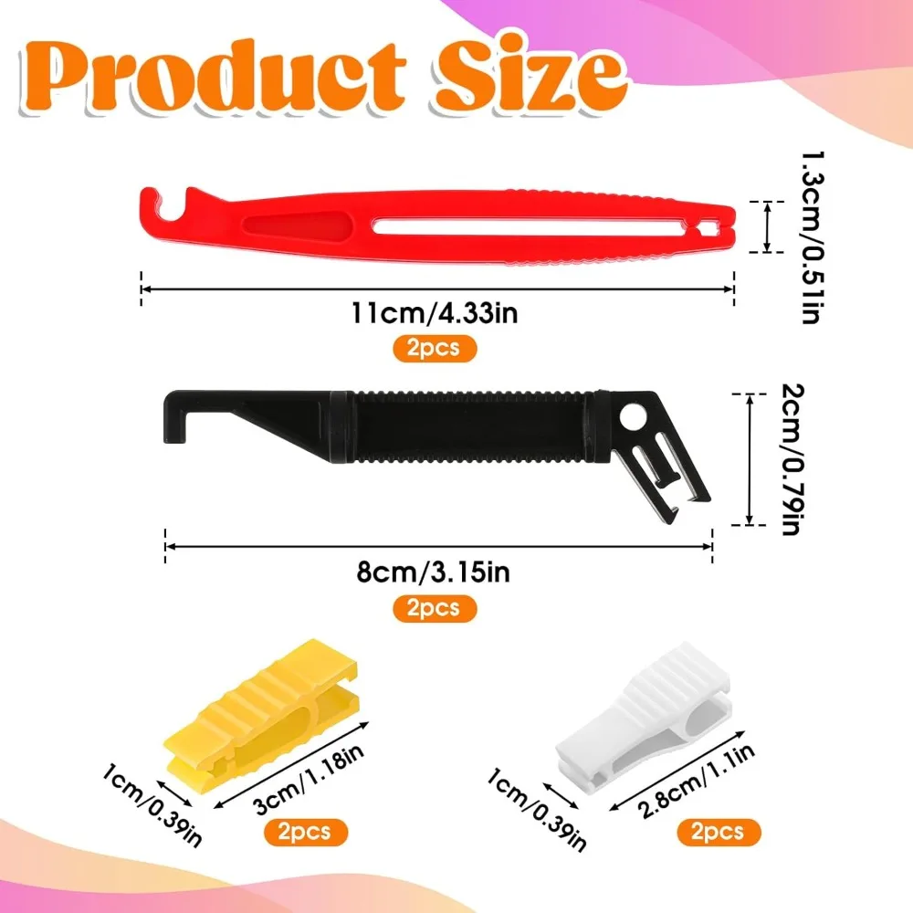 8 قطعة أداة سحب الصمامات، 4 أحجام من البلاستيك أداة سحب فيوز السيارات، إزالة الإدراج فيوزات السيارة استبدال أداة السحب، إصلاح الملحقات #2