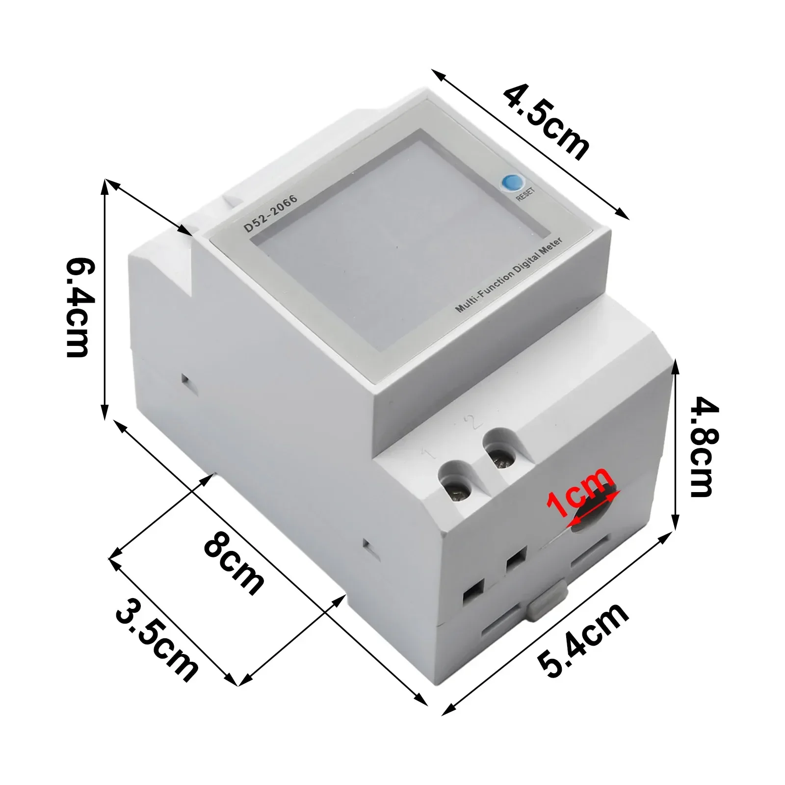 AC Power Meter 100A High Precision 6 In 1 AC Power Meter Din Rail Integrated Current Transformer Measurement Parameters.