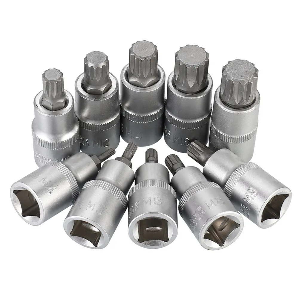 10Pcs 12 Angle Multi-tooth Socket 1/2\