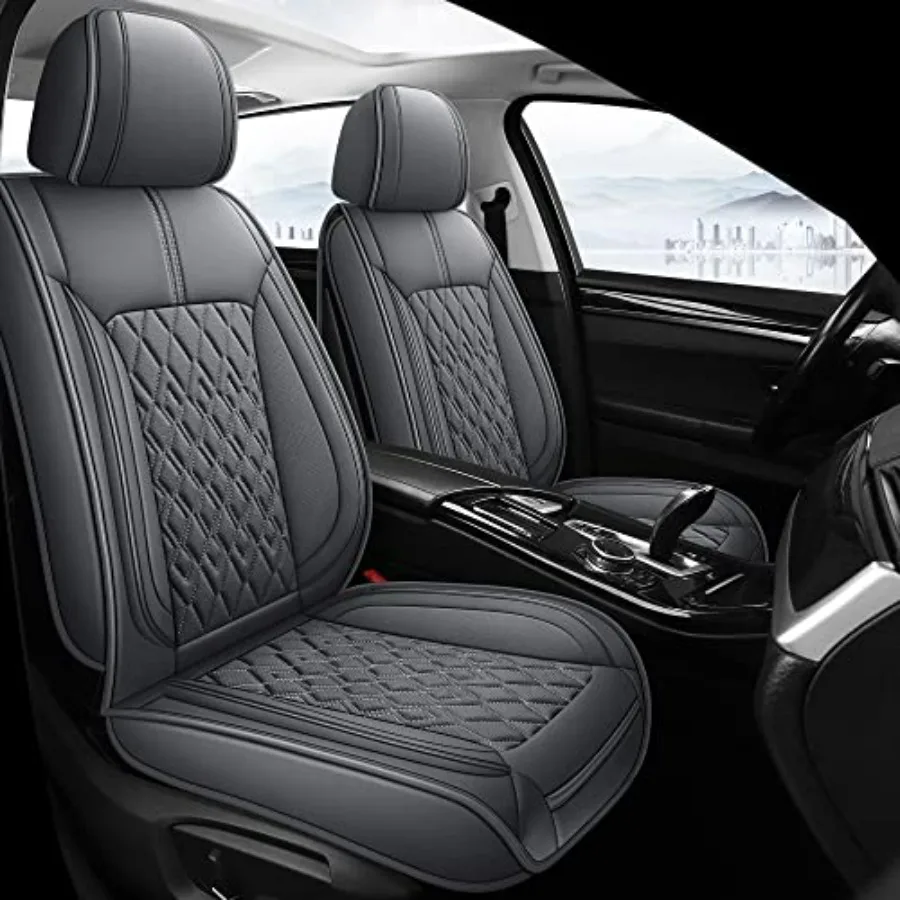 

Водонепроницаемые дышащие чехлы из искусственной кожи для передних сидений автомобиля, универсальные, подходят для большинства седанов и грузовиков, с противоскользящим покрытием.