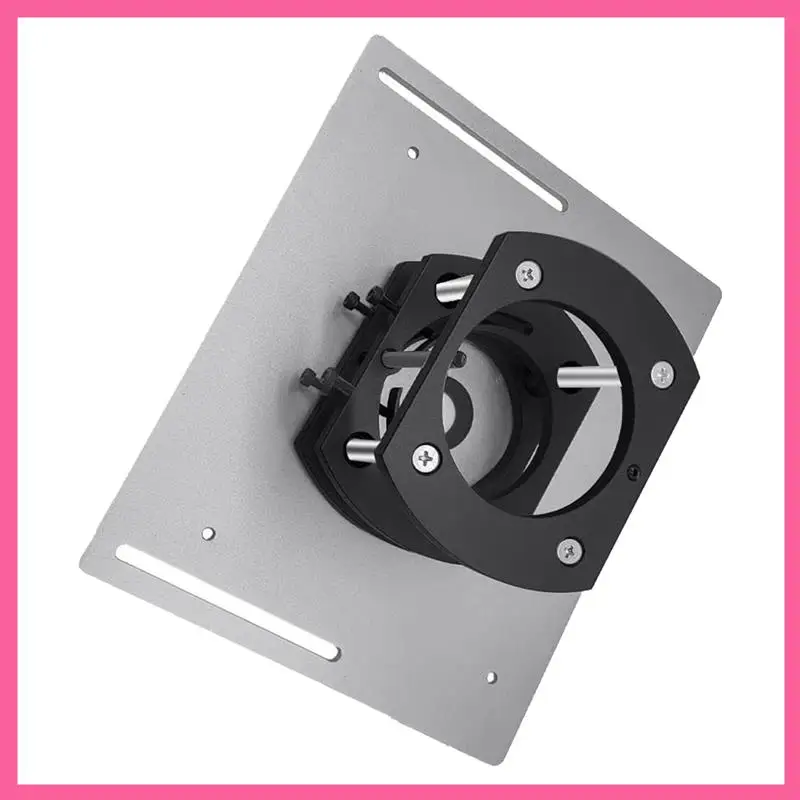 

HOT-Upgrade Router Lift For 65Mm Diameter Motors,Woodworking Router Table Insert Plate Lifting Base ,Black