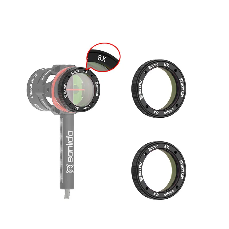 

Sanlida Scope Lens Part With Frame 6X 8X Magnified For X10 Compound Bow Sight Accuracy Target Or Field Archery Shooting