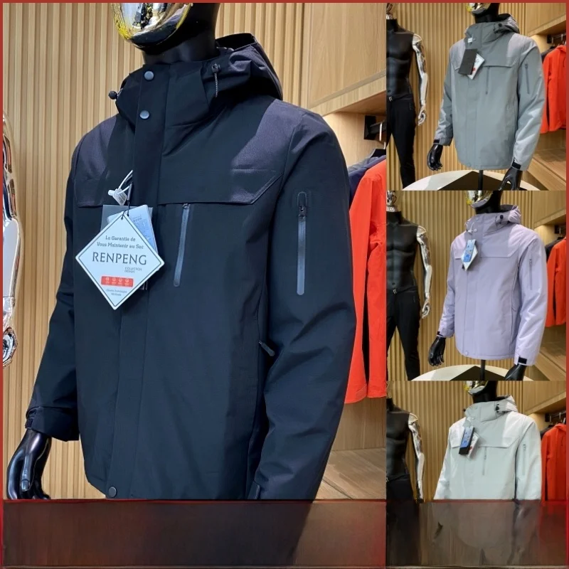 

Heavyweight Men's Outdoor Fce Jaet New Winter Self-Heating Windproof Waterproof Cotton Coat Hooded Stand Fit Youth Trend