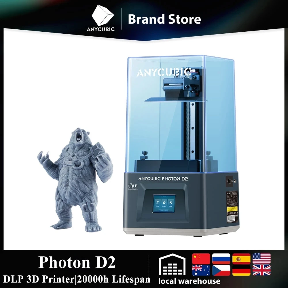 ANYCUBIC Photon D2 Larger Printing Dimension 130.56x73.44x165mm Laser Anycubic DLP 3D Printer Photon D2