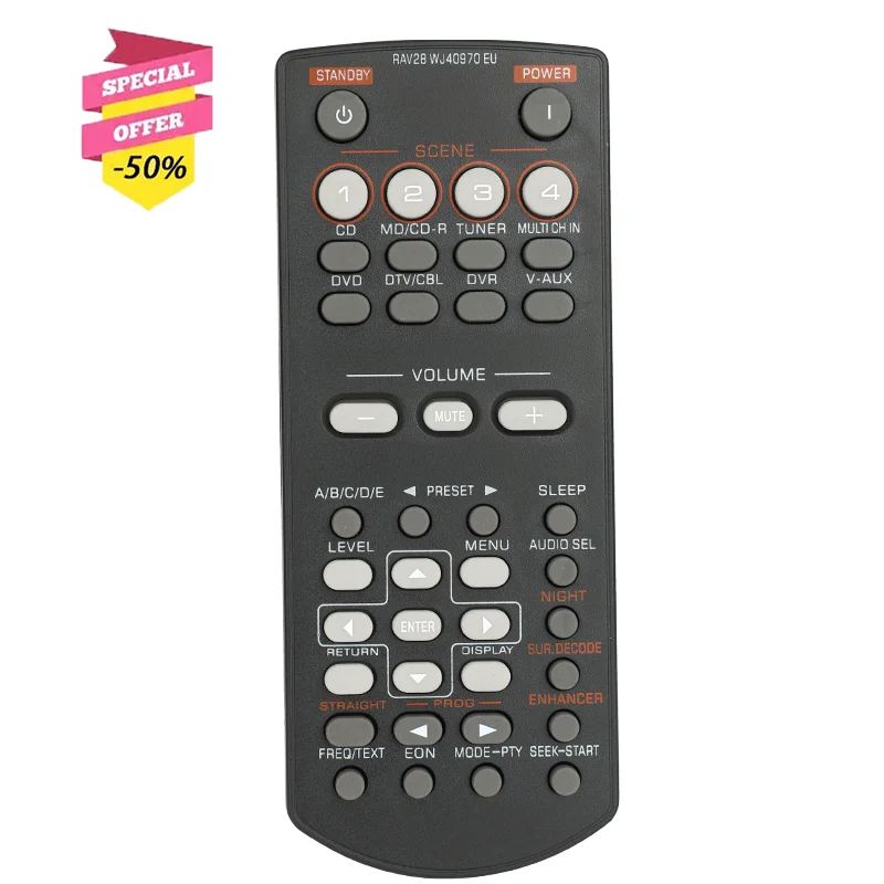 

RAV28 WJ40970 EU Remote Control For Yamaha Home Theater AV ReceiverRX-V361 RX-V363 RX-V365 RX-V365BL HTR-6030 HTR-6130 HTIB-6800