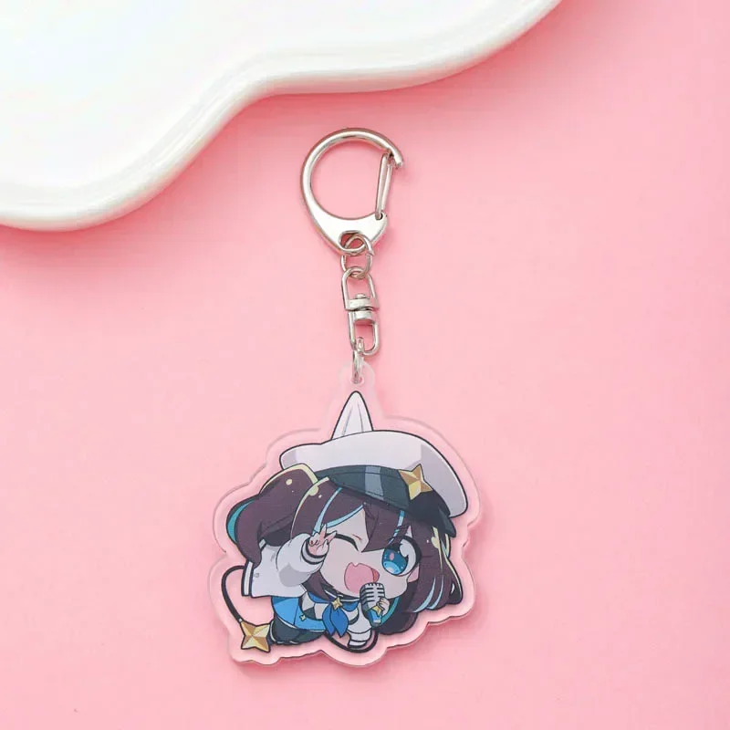 Anime Gushing over Magical Girls Portachiavi in acrilico Accessori Cartoon Divertente Borsa Ciondolo Fascino Auto Portachiavi carino Regali per amici