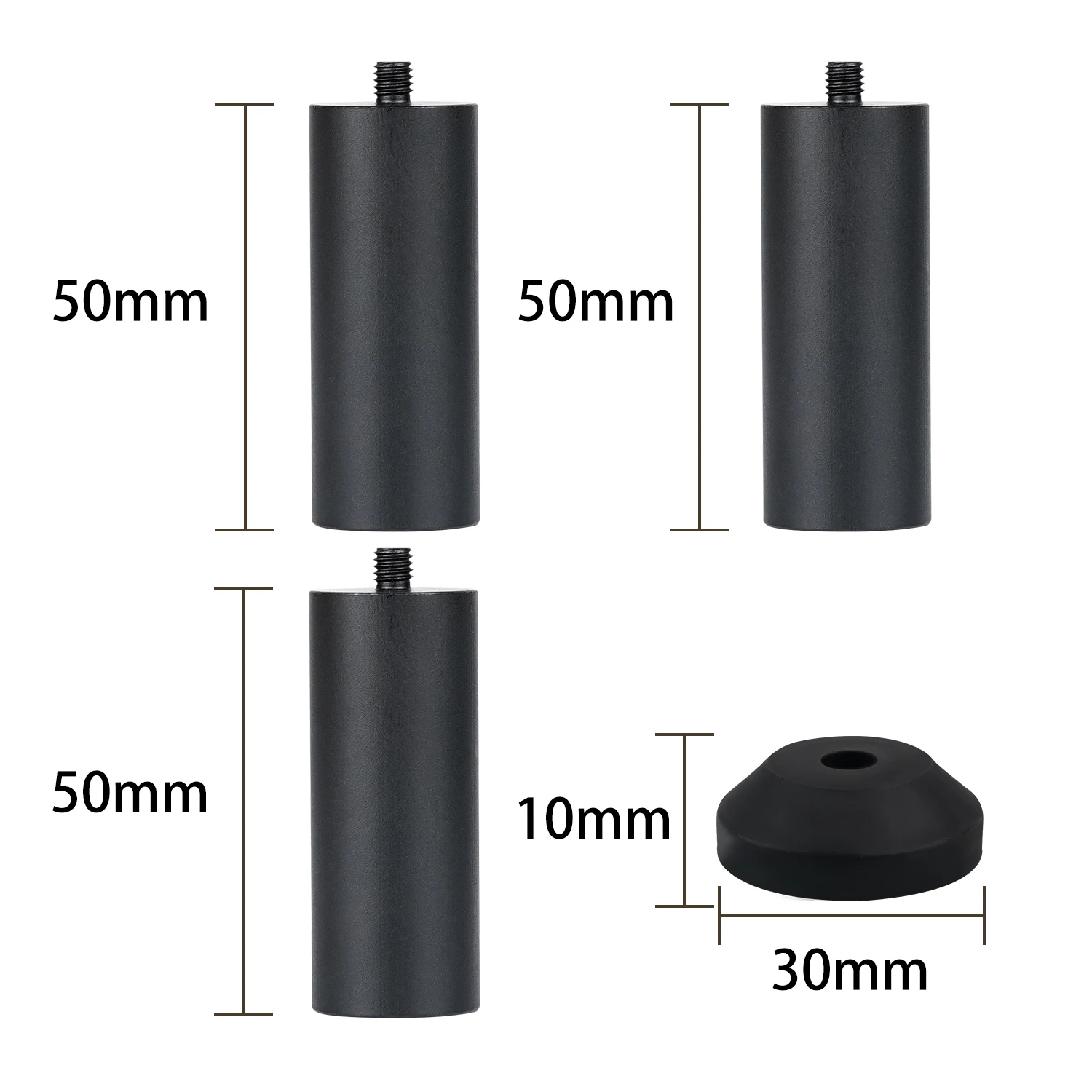 Auxiliary Heightening Column Aluminum-alloy Feet for Laser Engraving Machine Y-Axis Rotation Module TTS25 TTS55 Column kit 150MM