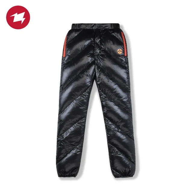 AEGISMAX Unisex Outdoor Camping zimowy ciepły ultralekki długie spodnie gęsi 800FP Hking wodoodporne nylonowe spodnie
