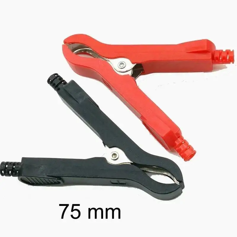 Red Black Alligator 35A 75Mm Crocodile Electrical Clamps For Auto RV Car Caravan Van Battery Test Lead Clips
