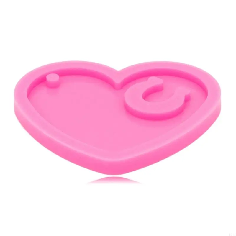 H9EC Handicraft Schmuck UV Epoxy Silikon Schimmel Herz Hufeisen Schlüsselbund Gussform Gussform
