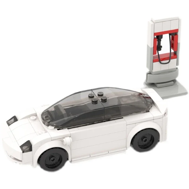 MOC Bambini Assemblaggio Building Blocks Giocattoli Veicolo creativo Ricarica Mucchio Velocità Modello di auto sportiva Ragazzo adulto Regalo di compleanno Ornamento