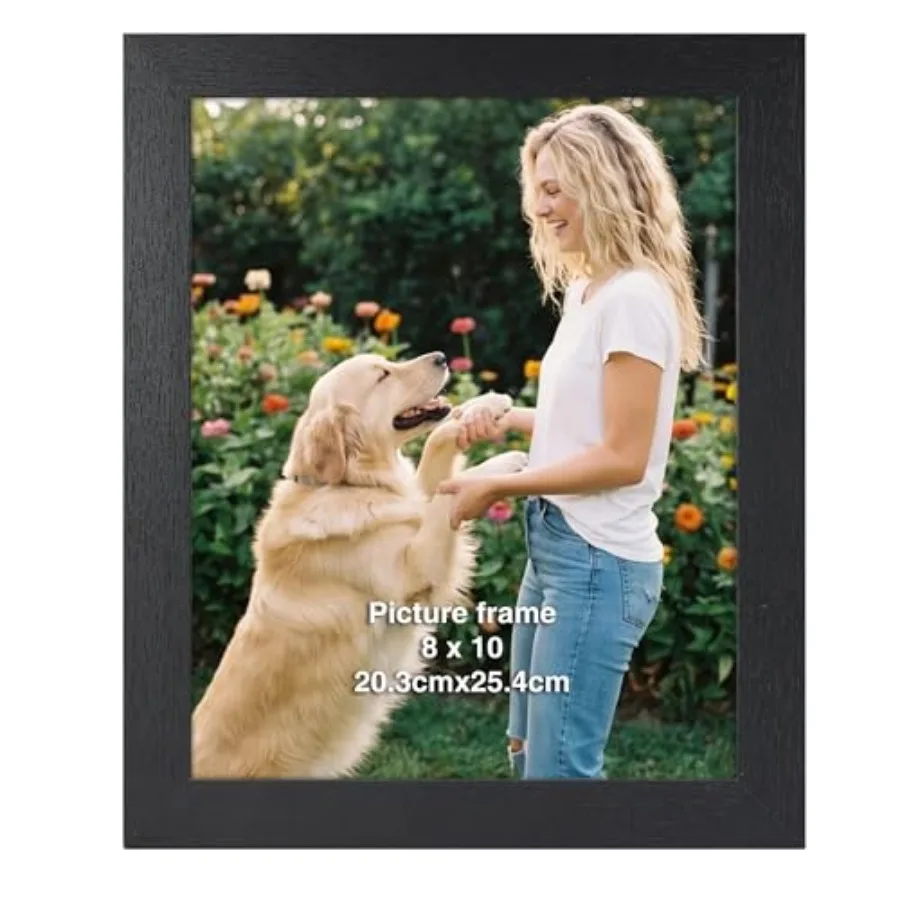 

Picture Frame for Tabletop or Wall Wide 8 x 10 Picture Frame for Photos, Artwork, and Family Memories Made of MDF