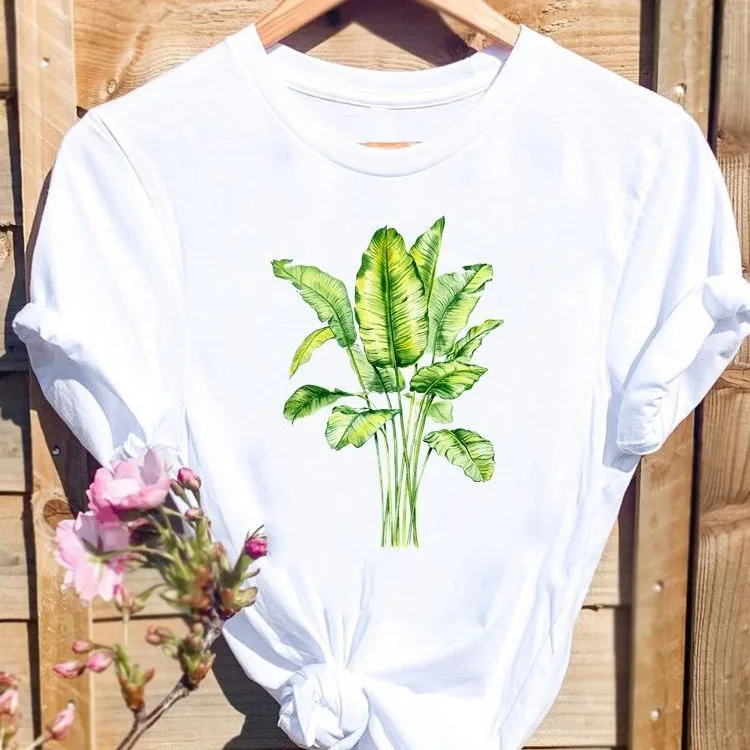 Europa und die Vereinigten Staaten Blume Liebe bedruckte Kleidung Top Kurzarm T-Shirt übergroße T-Shirt Tops Frauen Kleidung