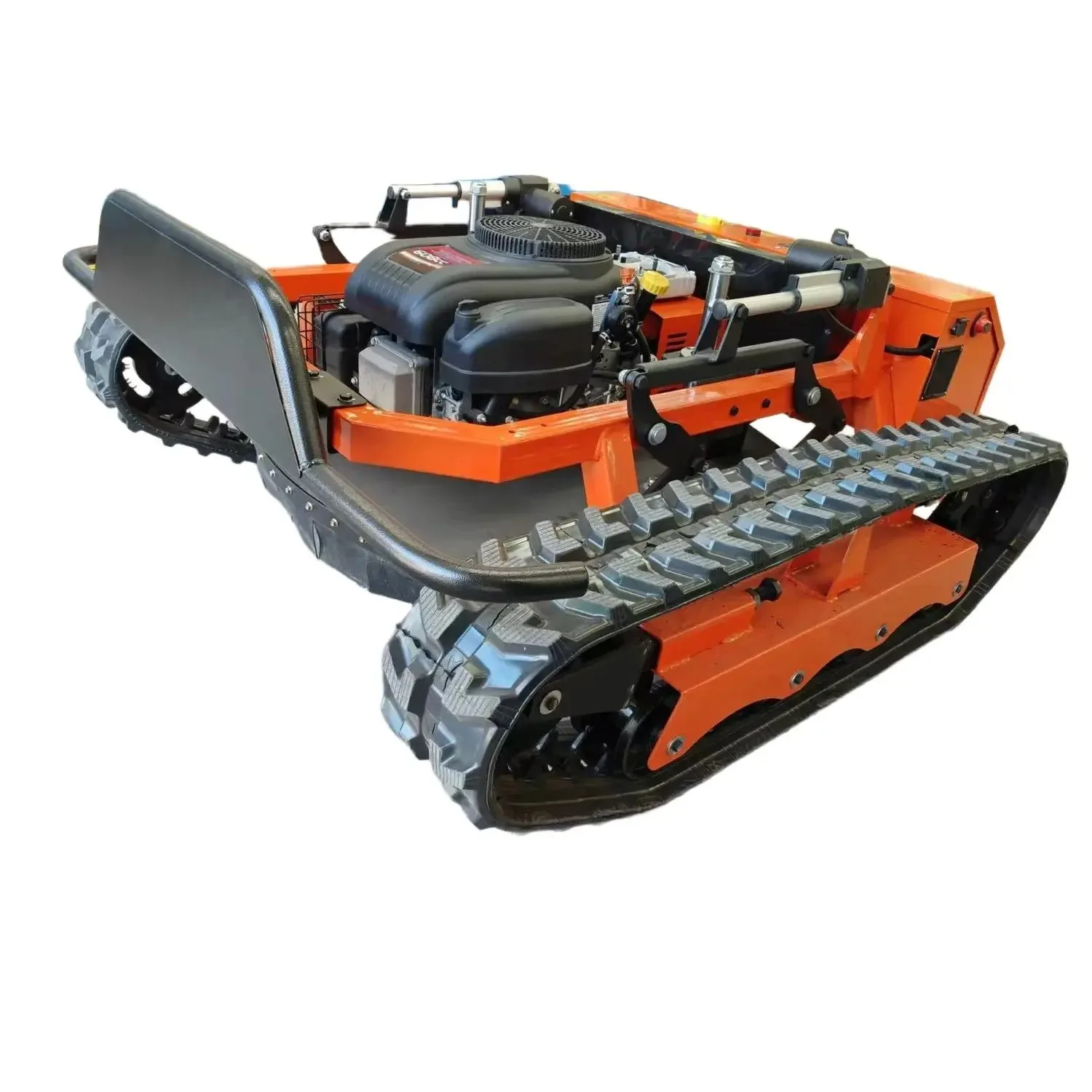 13HP Hybrid Crawler Remote Control Lawn Mower 800mm Hydraulic Lifting Grass Cutter 50° Slope RC Mower
