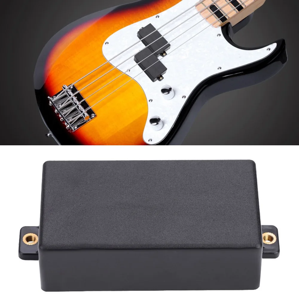 ​2Pcs ​Frosted Plastic​ Guitar Pickup Covers​ ​With Copper Nut Ears ​Black/White ​Sealed Pickup Covers​ ​Guitar Accessory​