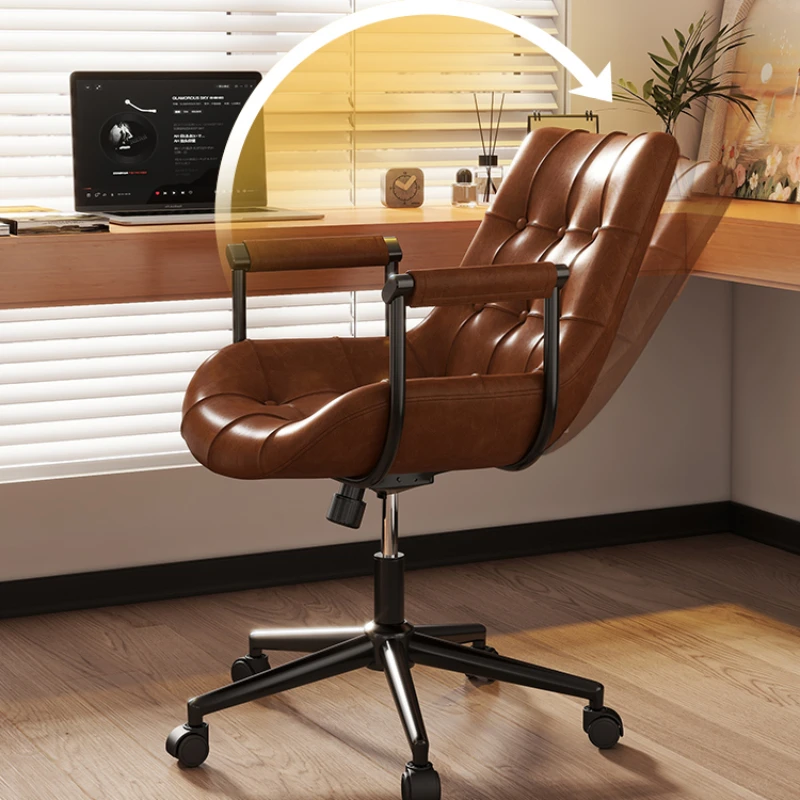 Bedroom Study Office Writing Chair, Nordic Luxury Computer Office Chair, Household Lifting Swivel Chair, Practical Furniture