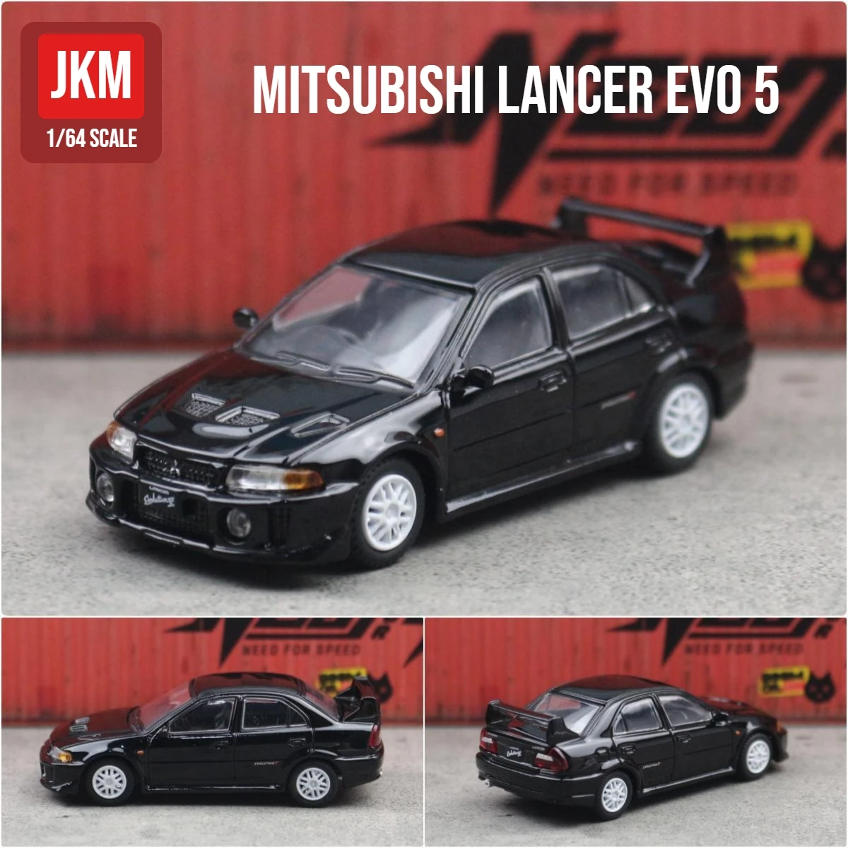 1/64 Mitsubishi Lancer Evolution EVO Toy Car Miniature 1:64 JKM 