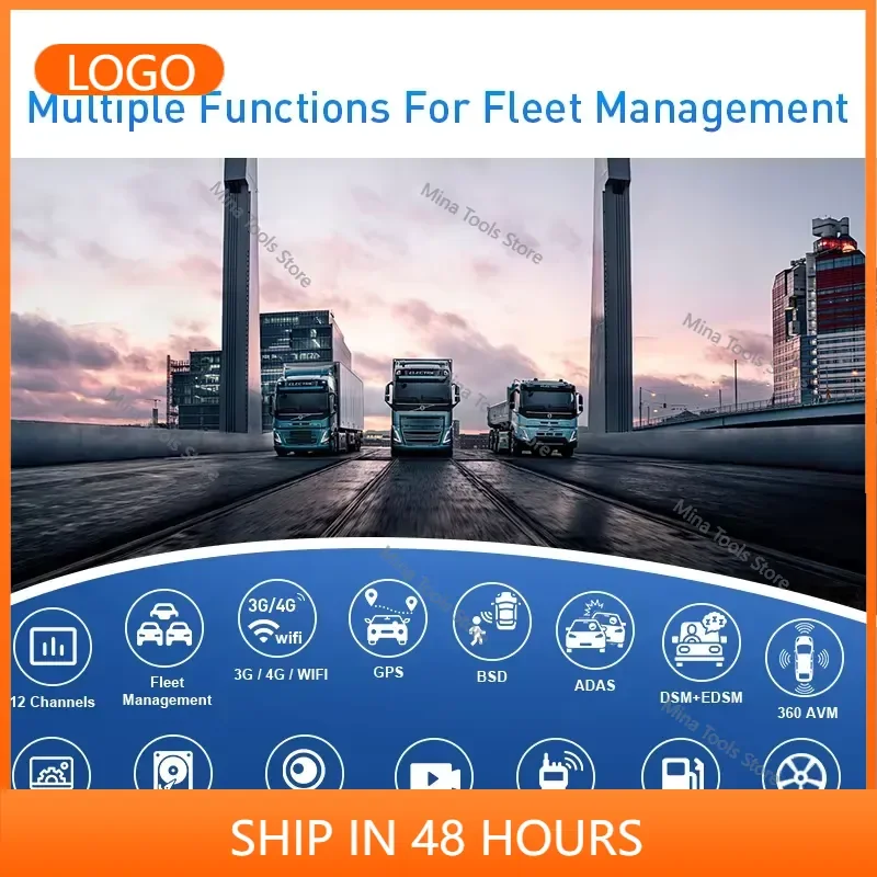 Industrial-grade Fatigue Warning System DSM ADAS 4T HDD CMSV6 Fleet Management Platform 12CH Mobile DVR for