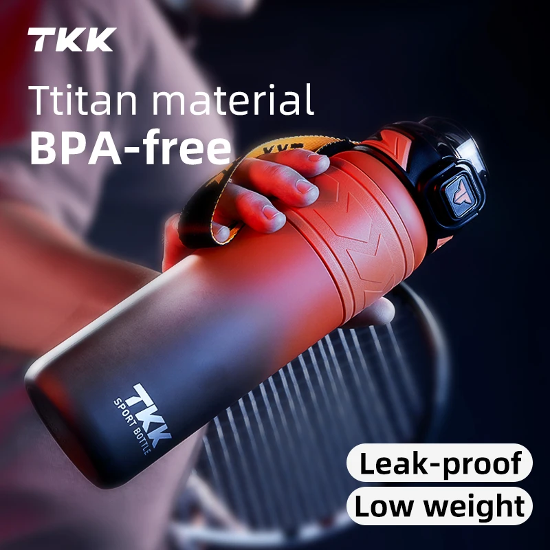 TKK 600/850/1000ml Sports Watter Bottle Tritan BPA-free Portable Leak-proof Plastic Drinkware Outdoor Fitness Gradie Kettle