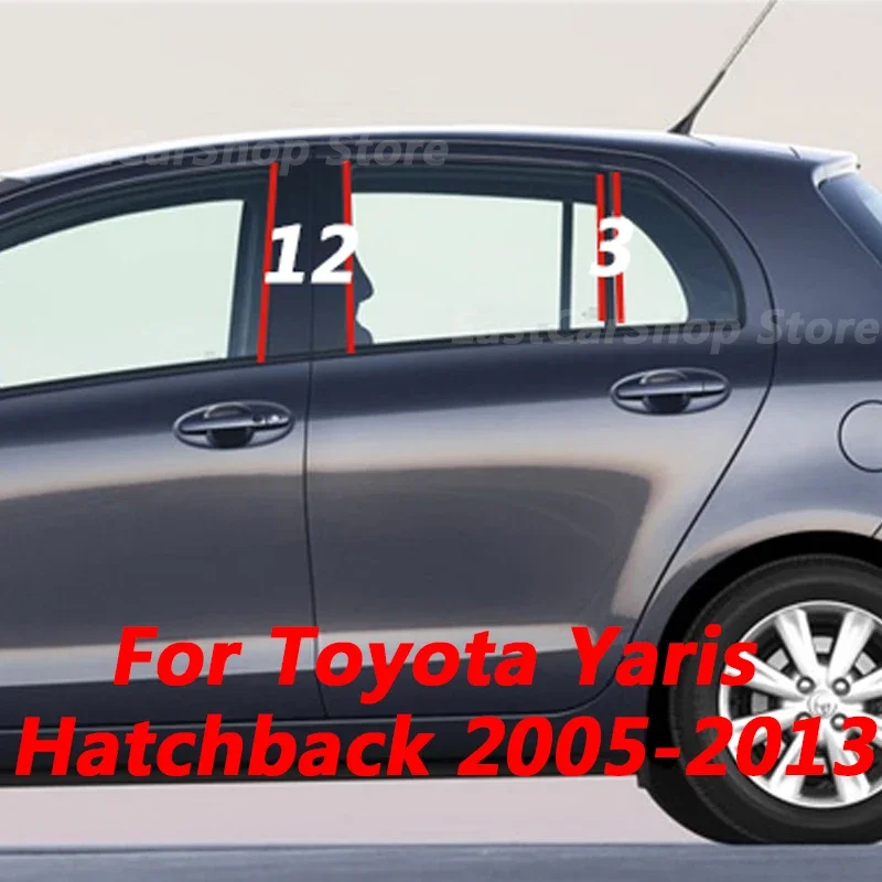 

For Toyota Yaris XP90 Hatchback 2005-2013 Car Door Central Window Middle Column Trim Decoration Strip PC B C Pillar Cover