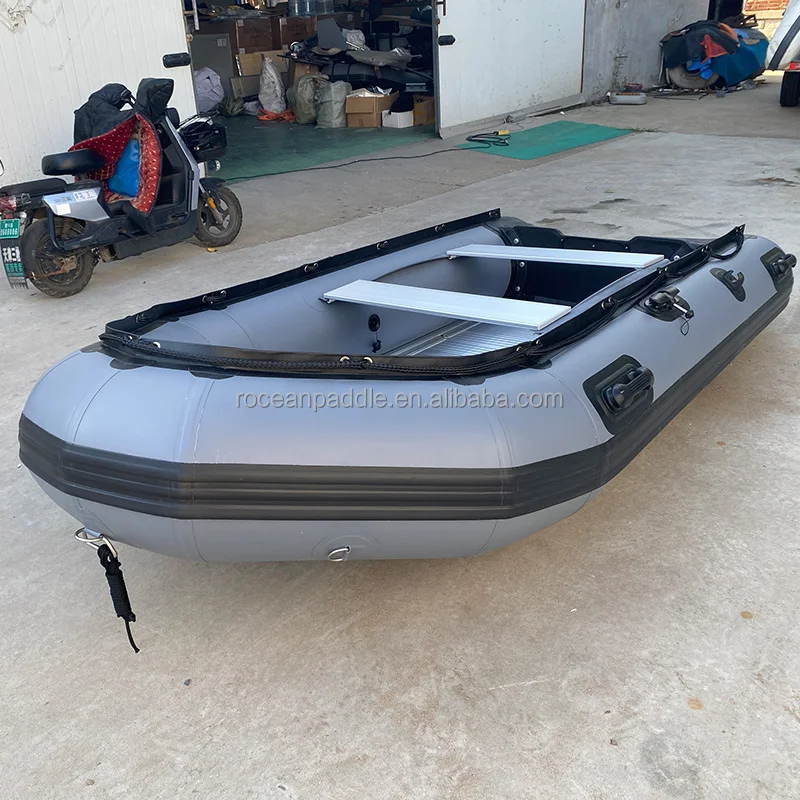 قارب قابل للنفخ من مادة PVC قابل للطي بطول 3.8 م 12.5 قدمًا