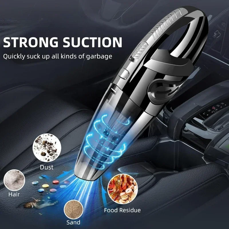 Portable wireless vacuum cleaner, multi-function car and home dual-use, USB charging, long battery life