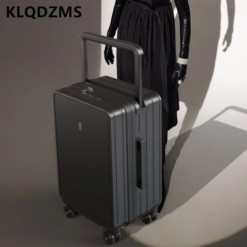 Klqdzms 20 "22" 24 "26 Inch Bagage Dames Grote Capaciteit Trolley Tassen Heren Business Boarding Koffers Met Wielen Rollende Koffer