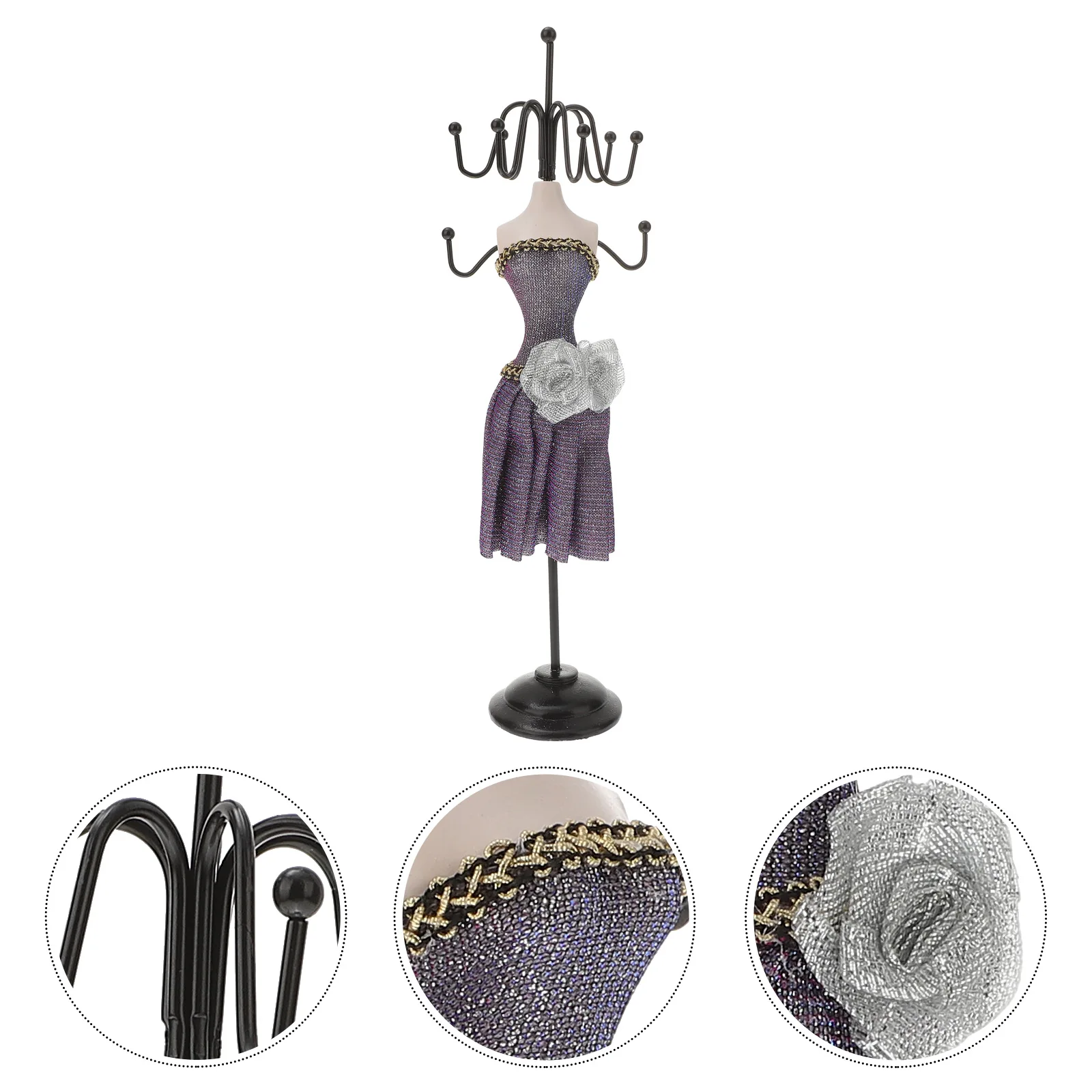 

Iron Jewelry Holder Earring Display Rack Necklace Stand Shaped Desktop Organizer Household Storage Showcase Trade