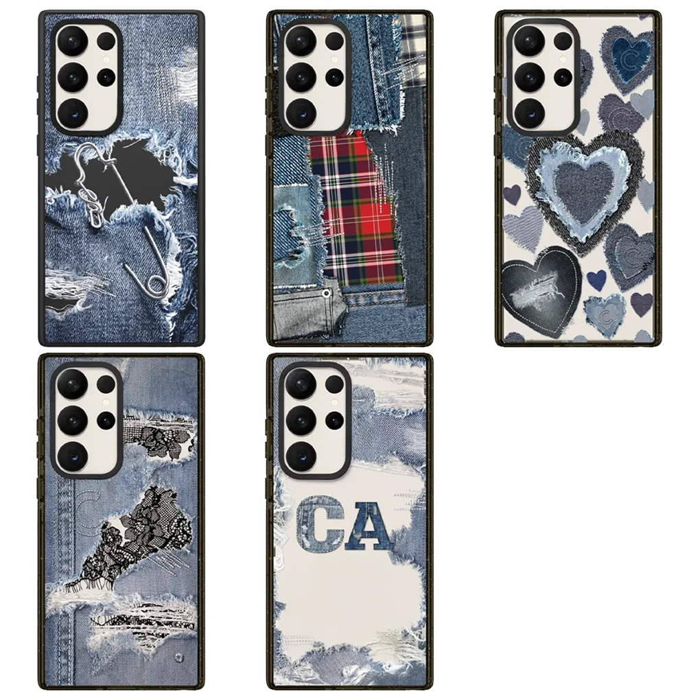 

Ripped Jeans Magnetic Acrylic Case for Samsung Galaxy S23 S24 S25 Ultra S25+ Plus Protective Shell