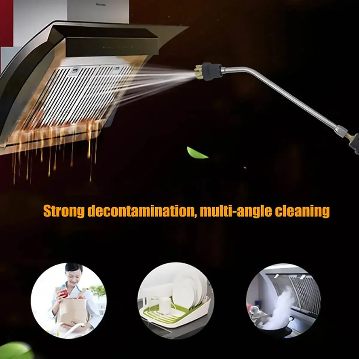 High Temperature Steam Cleaner 220V 1800W High Pressure Home Car Cleaning Machine Household Kitchen Washing Cleaner Sanitizer