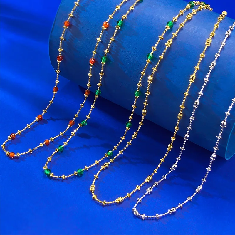 

New S925 Silver Xiaohongshu Hot selling Star River Fairy Chain Necklace High end Commuting Neck Chain