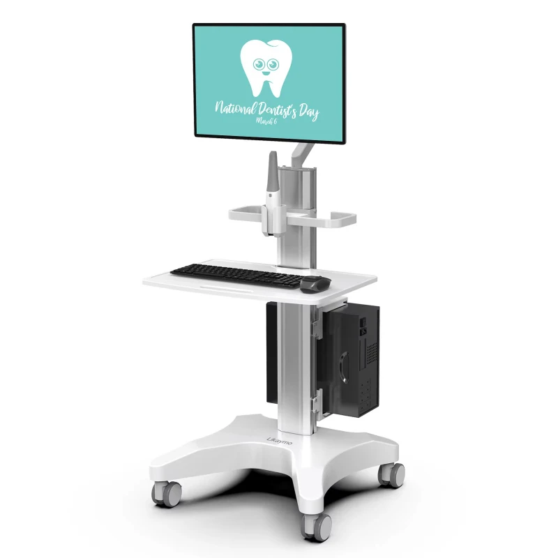 

Medical trolley with oral scanner holder