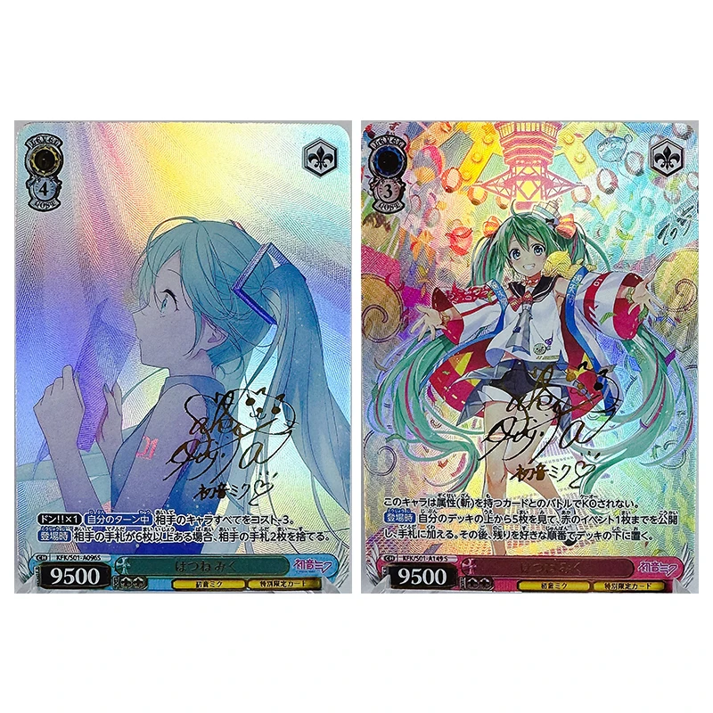 อะนิเมะเทพธิดา Story DIY ACG Weiss Schwarz การหักเหโต๊ะเกมสะสมการ์ด Hatsune Miku ของเล่นเด็กของขวัญวันเกิด