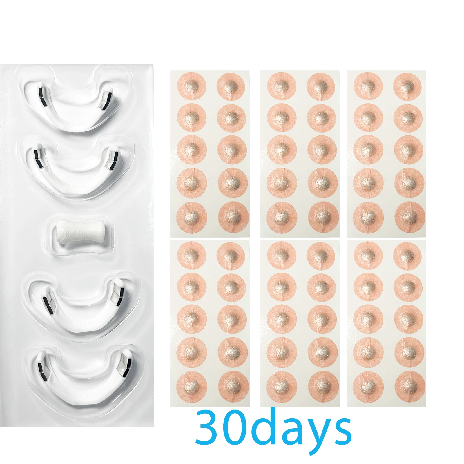 30Day مكافحة الشخير النوم الفم الشريط الأنف التنفس الموسعات كاتب أطقم شرائط الأنف المغناطيسي زيادة الهواء تقليل الشخير