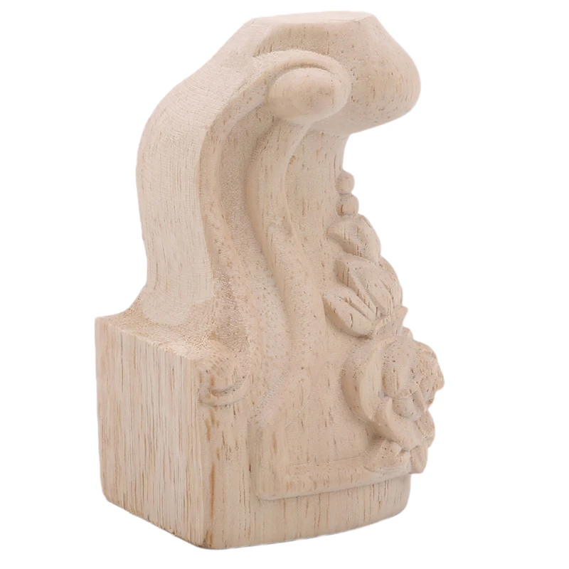 Pieds de Meuble Sculptés en Bois Massif, Style Européen, pour Siège de Meuble TV, 10x5.5cm, 1 Pièce