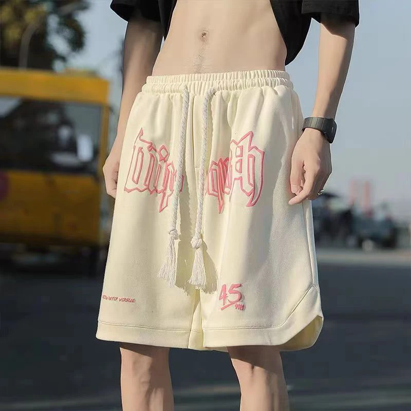 Doodle Star Shorts Men Y2k 2023 Summer American Vintage Loose Basketball Gym Running Hip-Hop Streetwear Pants Oversized Shorts