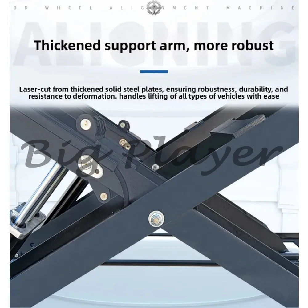 Heavy Duty Large Scissor Lift No Groove Design - 4 Wheel Alignment Lift for Automotive Workshop