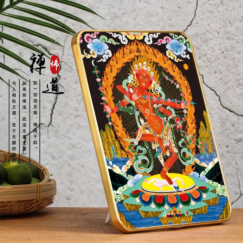 Tibetan esoteric Dharma protector, portrait of the Mother Buddha of Ming Dynasty, Phnom Penh photo frame decorative painting and