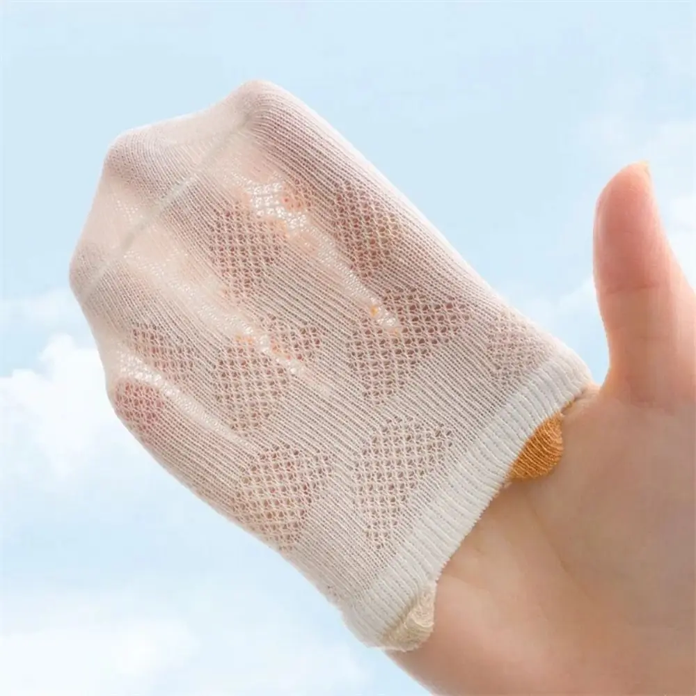 4Pairs/Set Cute Cotton Children Socks Thin Breathable Baby Mesh Short Sock Non-slip Cartoon Boys Girls Floor Socks Spring Summer