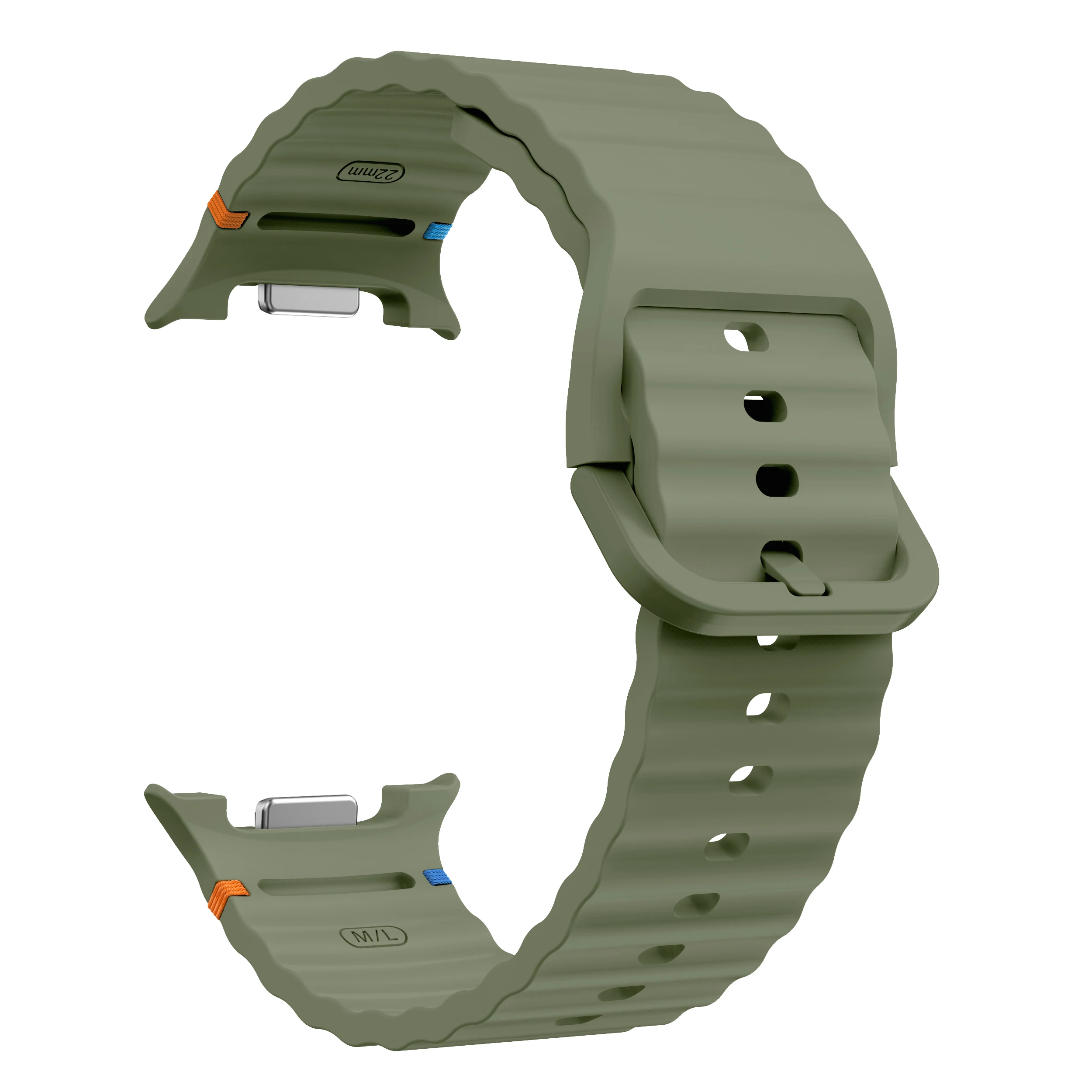 Wavy Silicone Strap for Samsung Galaxy Watch 8 40mm 44mm Sport Replacement Wristband Correa for Galaxy Watch 8 Classic 46mm Band