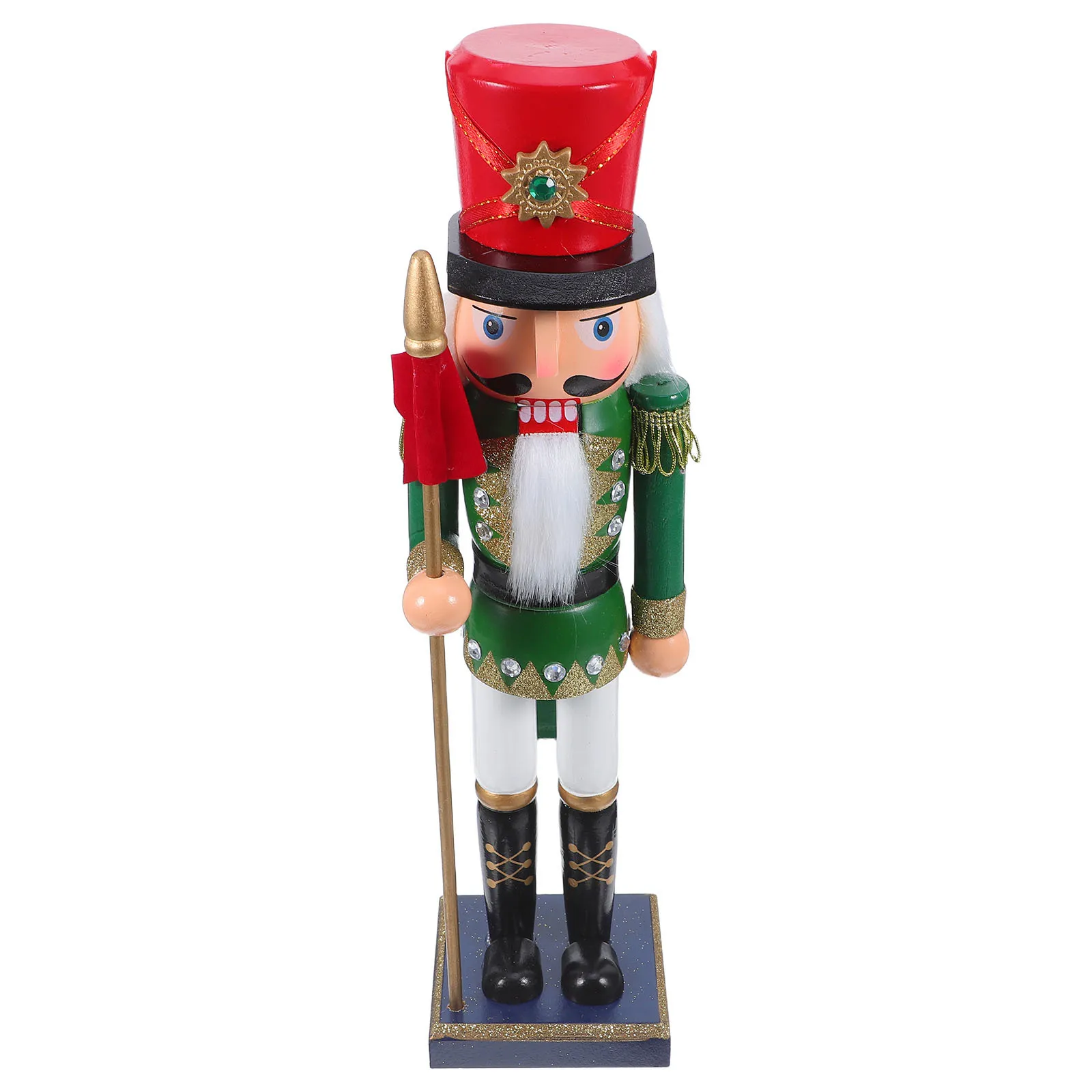 

Hand-Painted Wood Nutcracker Soldier Festive Holiday Decoration Traditional Christmas Table Centerpiece Mantel Ornament