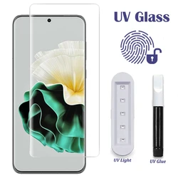 Protecteur d'Écran en Verre, Colle UV, pour Huawei P30 P60 Pro Mate 50 20 40 30 P50 P40 lite Nova 7 8 9 10 Honor Magic 5 6